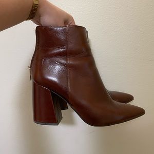 Brown leather Vince Camuto Booties